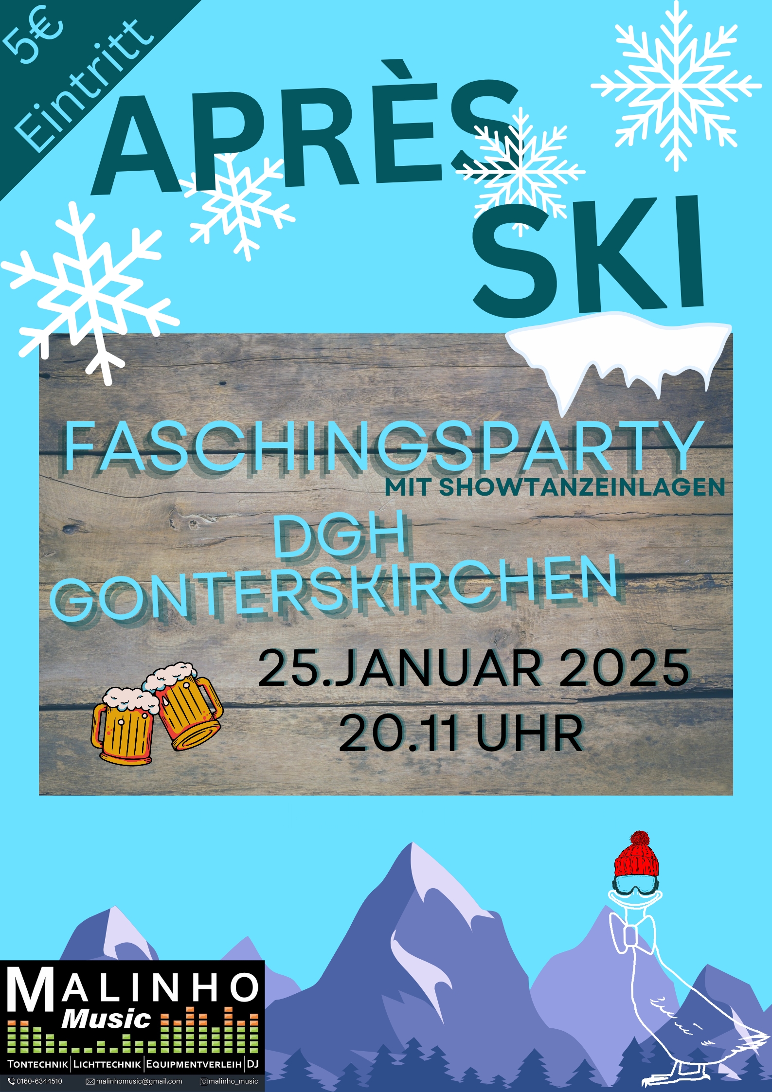 Faschingsparty in Goki unter den Motto "Aprés-Ski"
