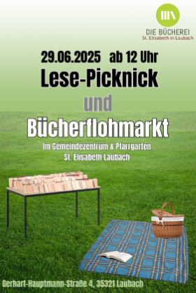 Lesepicknick und Bücherflohmarkt