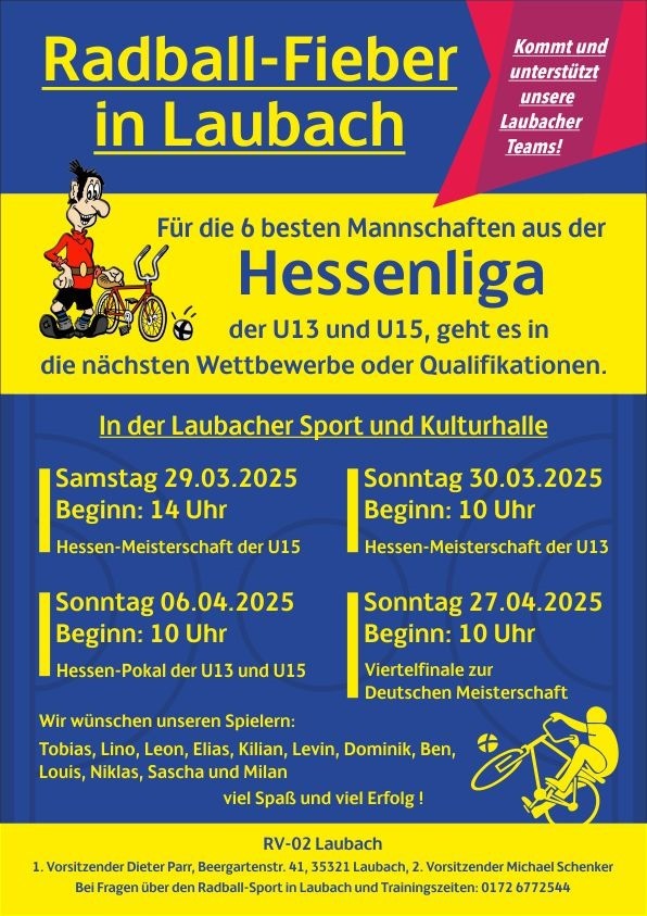 Radball Hessenpokal der U13 und U15